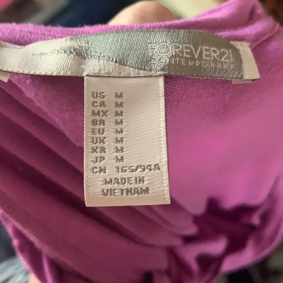 Fuschia Pleated Dolman Top - Picture 7 of 7